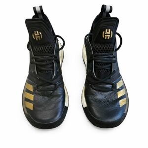 Adidas ($190) Harden Vol 2 Black Gold Basketball Shoes James Harden